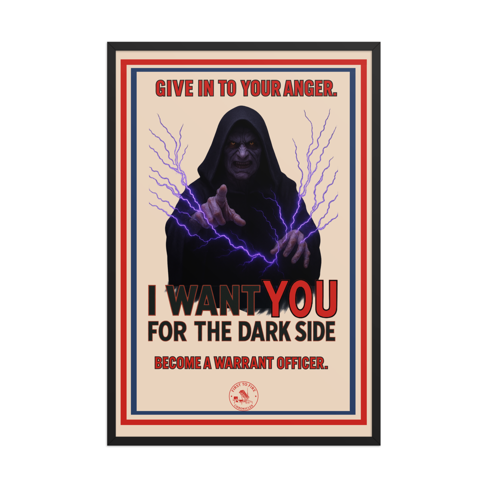 “I Want You for the Dark Side” Framed Poster – First to Fire Chronicles