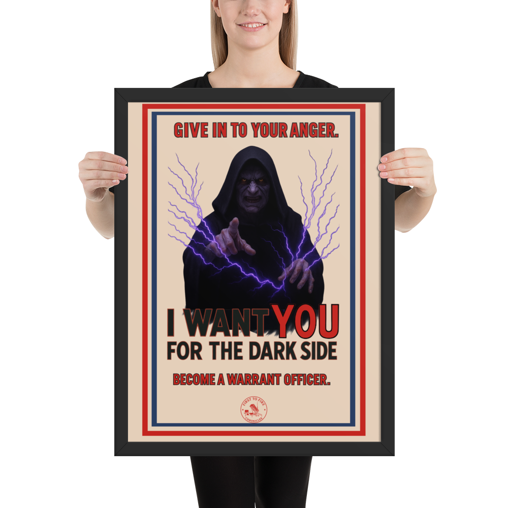 “I Want You for the Dark Side” Framed Poster – First to Fire Chronicles