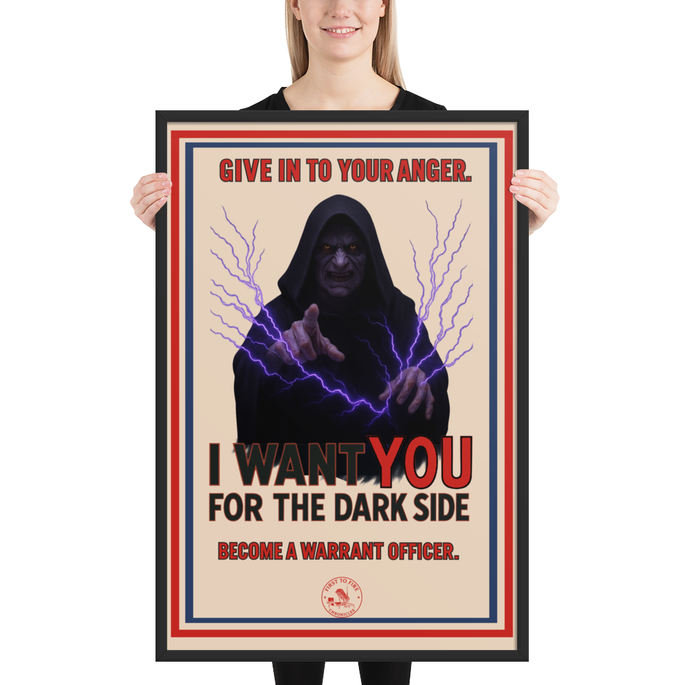 “I Want You for the Dark Side” Framed Poster – First to Fire Chronicles