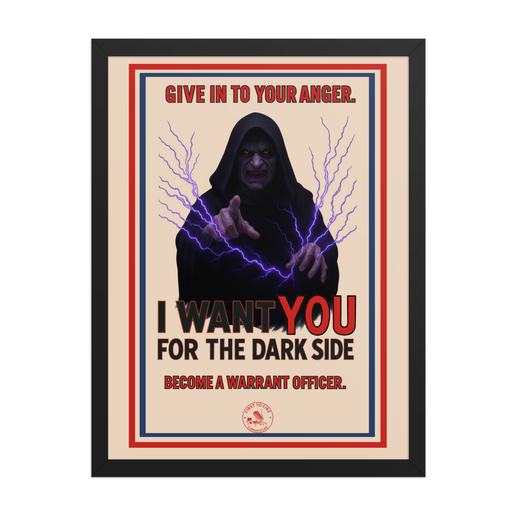 “I Want You for the Dark Side” Framed Poster – First to Fire Chronicles