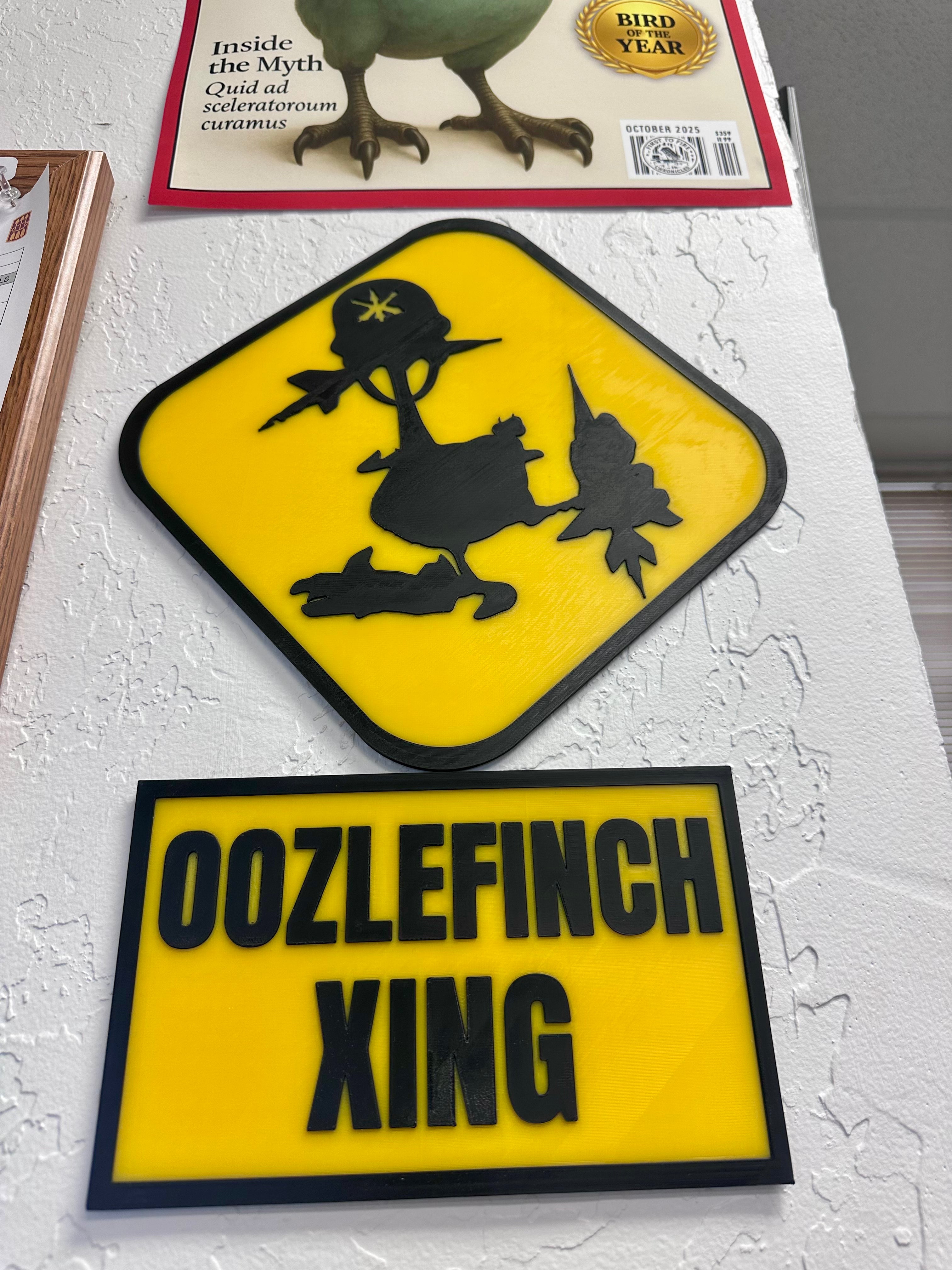 Oozlefinch Crossing Wall Sign | 2-Piece Air Defense Decor