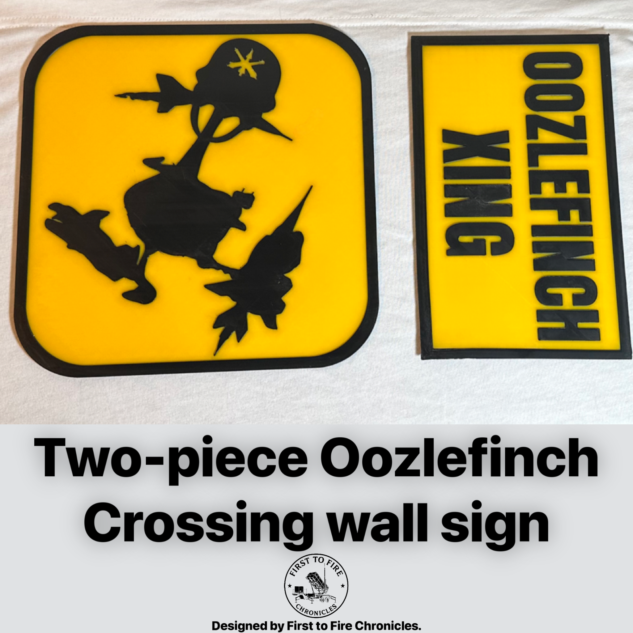 Oozlefinch Crossing Wall Sign | 2-Piece Air Defense Decor