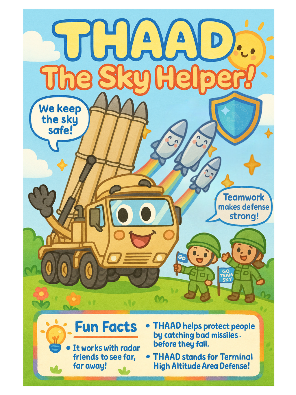 THAAD: The Sky Helper! — Air Defense Art Print Poster
