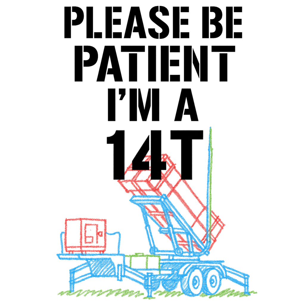 Please Be Patient — I’m a 14T Patriot Crew Tee