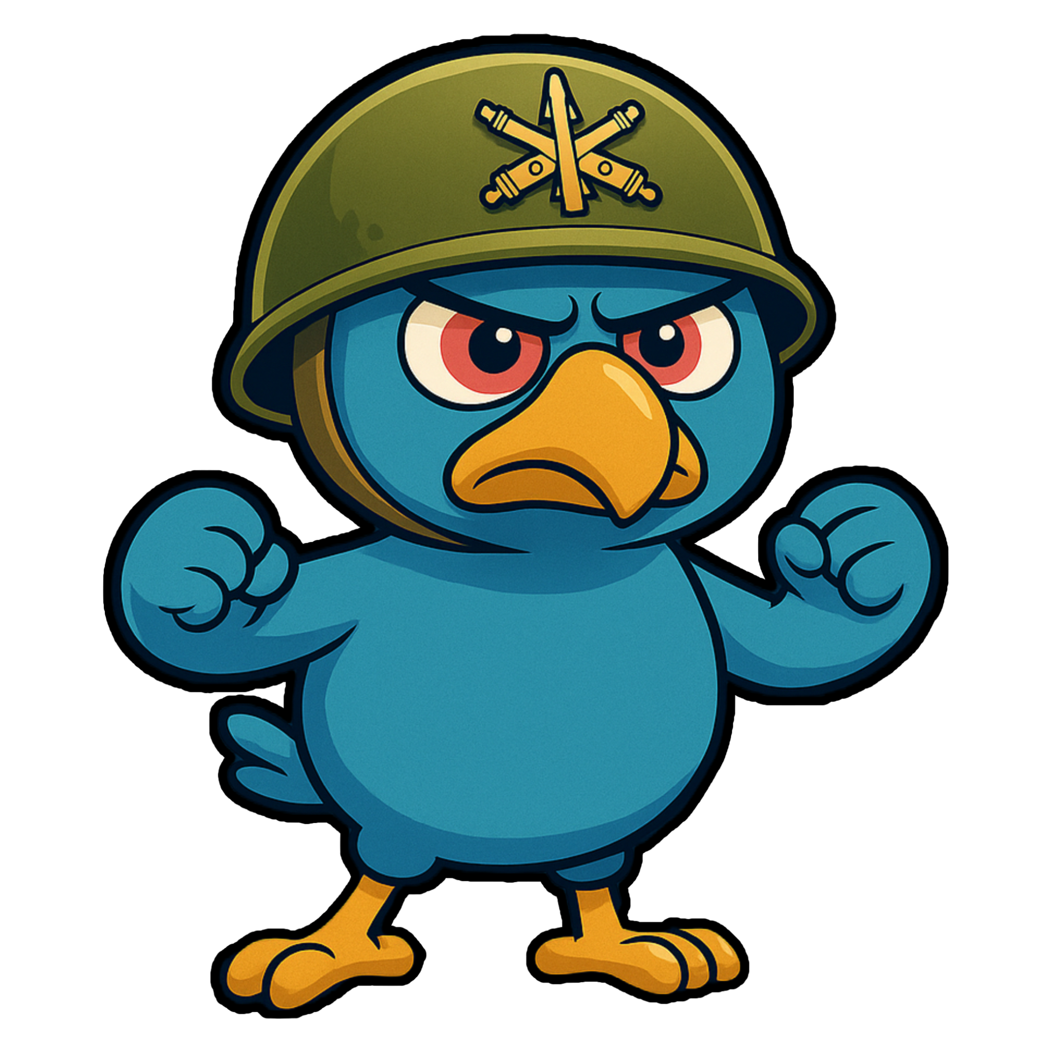 Tiny Oozlefinch: Anger Vinyl Sticker – Cartoon Mascot Edition