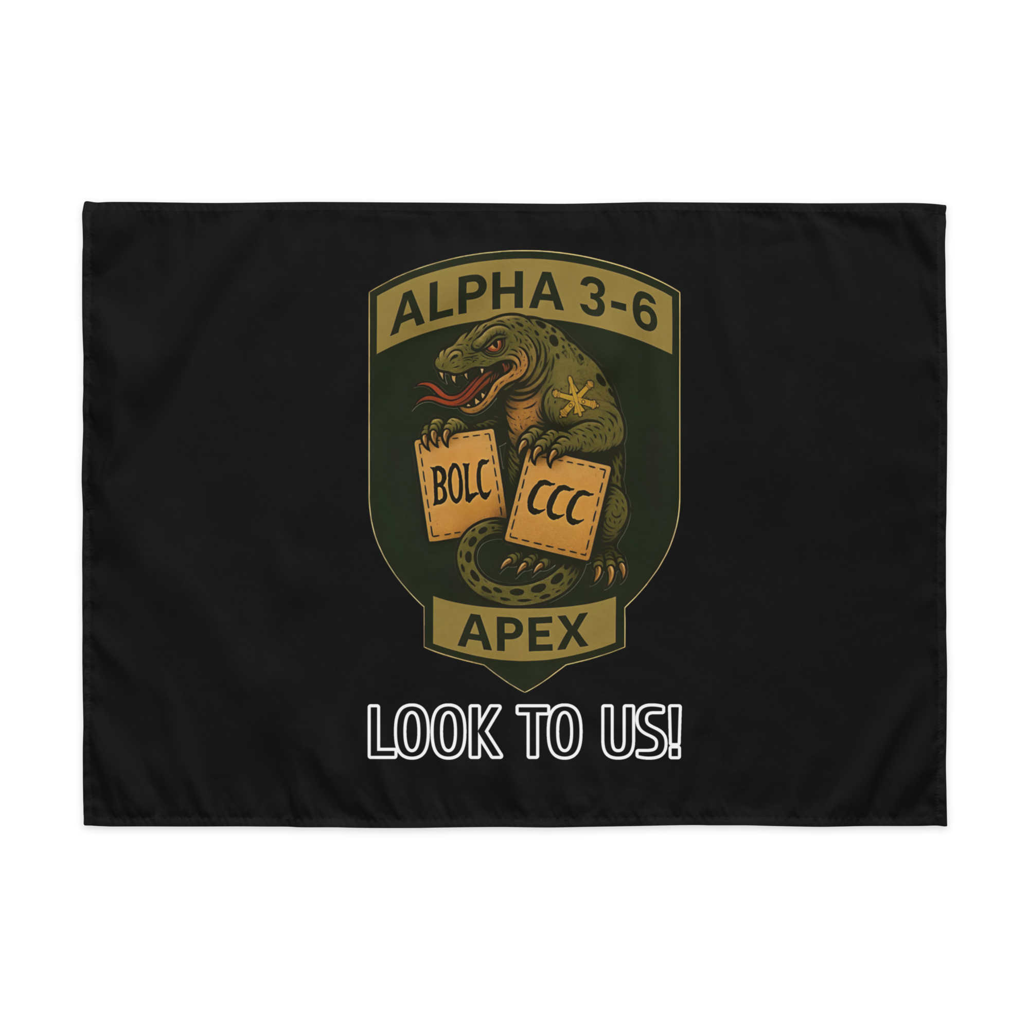 Alpha 3-6 Crest “LOOK TO US!” Indoor Tapestry – APEX Edition